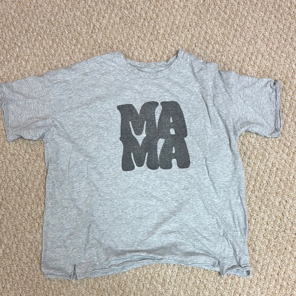 Gray women’s  T-Shirt with Graphic Print